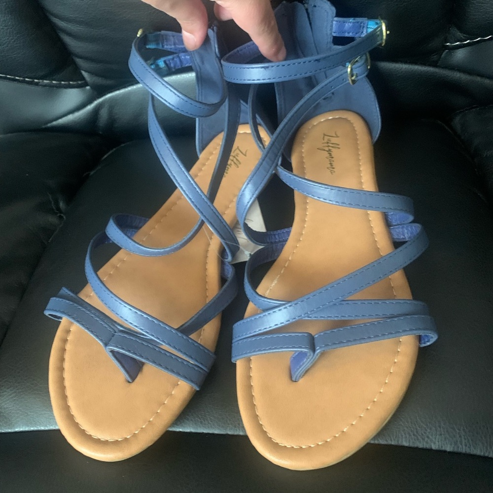 Blue Gladiator Sandals